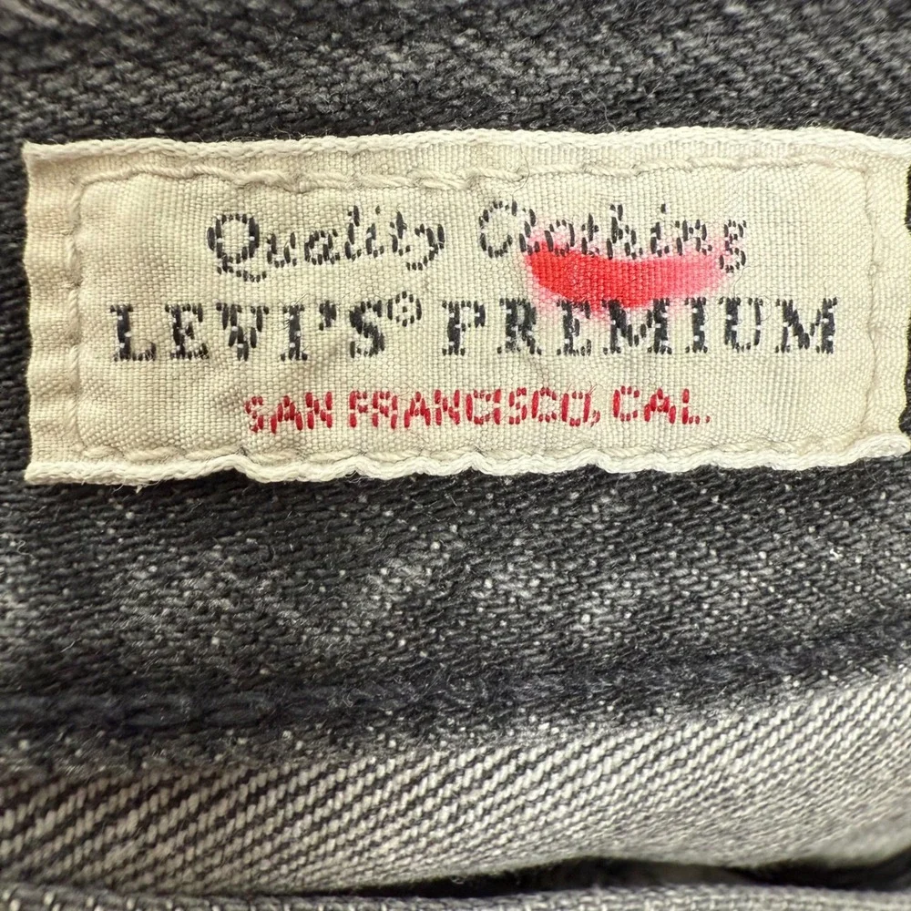 Levi Strauss‎ Mens 501 Premium Black Wash Straight Leg Jeans 29x32